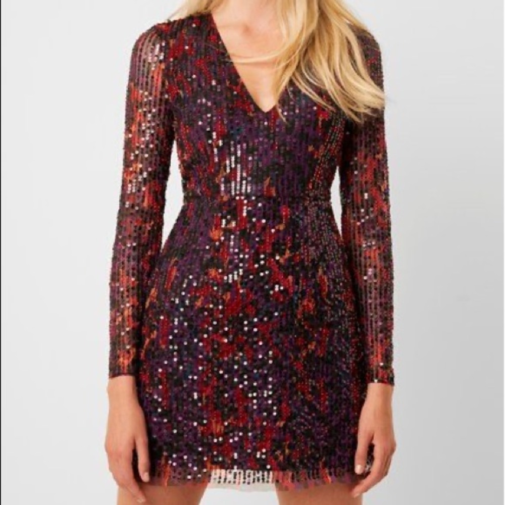 INARI EMBELLISHED LEOPARD SEQUIN DRESS